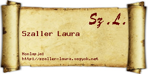 Szaller Laura névjegykártya